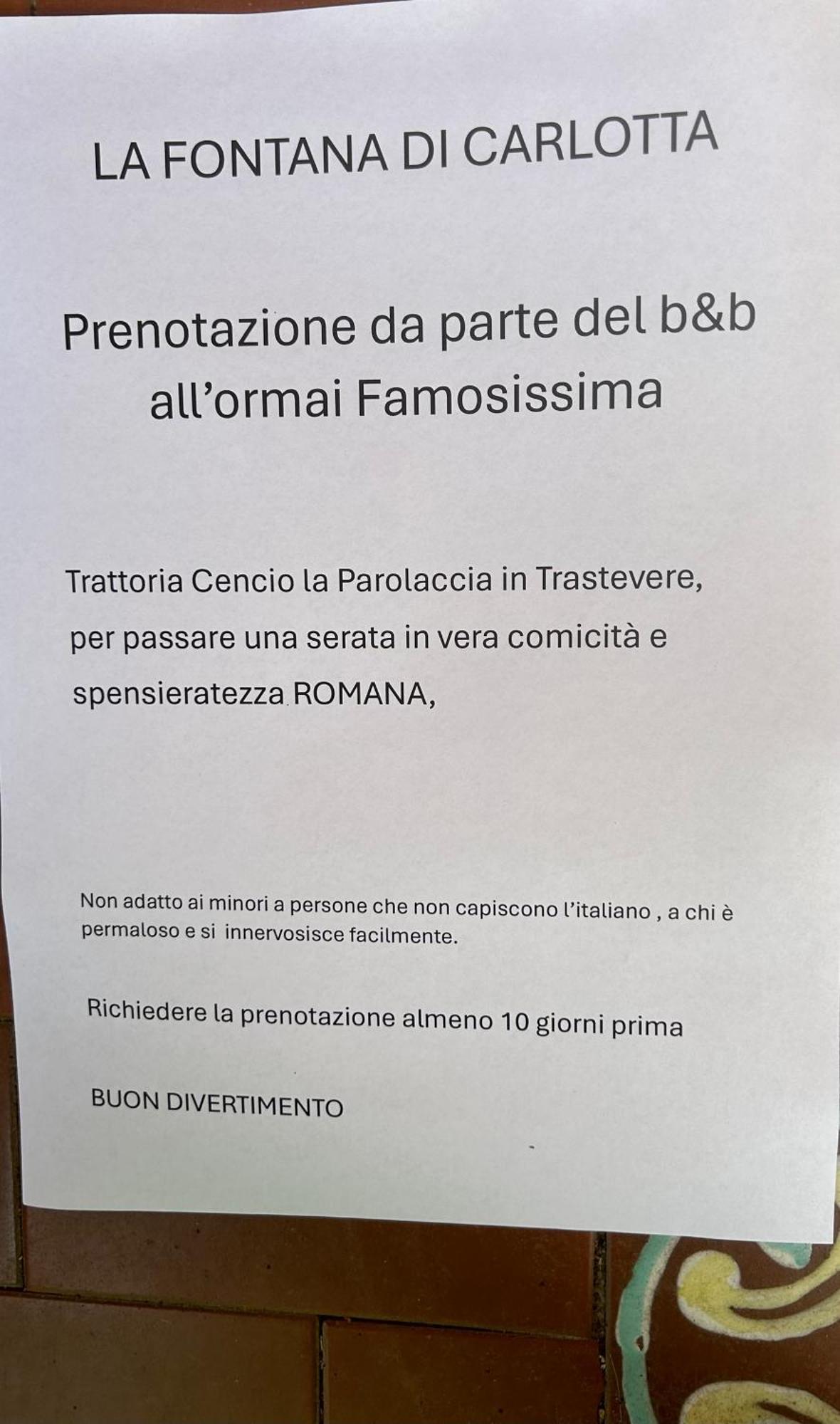 La Fontana Di Carlotta Panzió Róma Kültér fotó